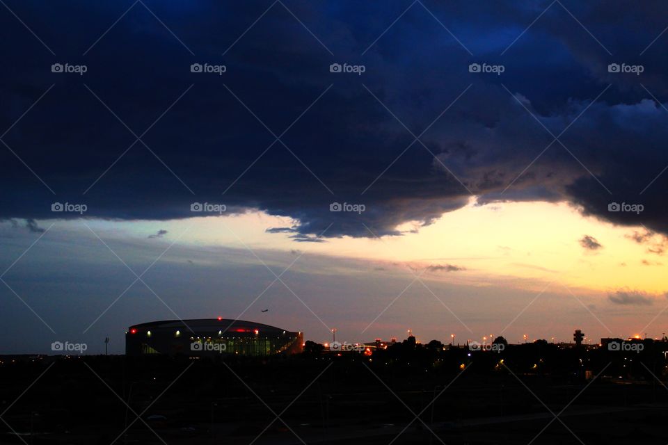 darkness over airport