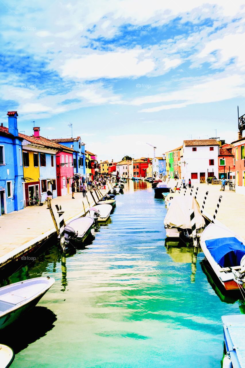 Venedig Burano Insel colorful landscape 