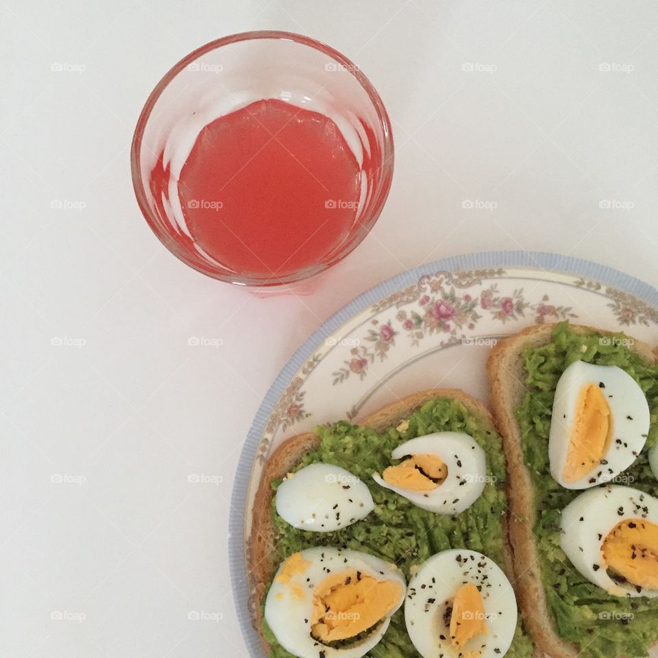 Avocado and egg toast