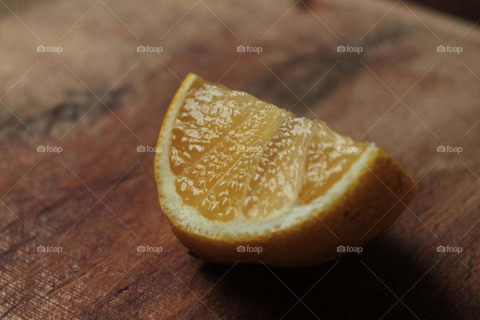 Lemon on the table