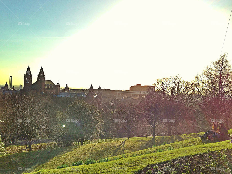 Sunny evening at Glasgow