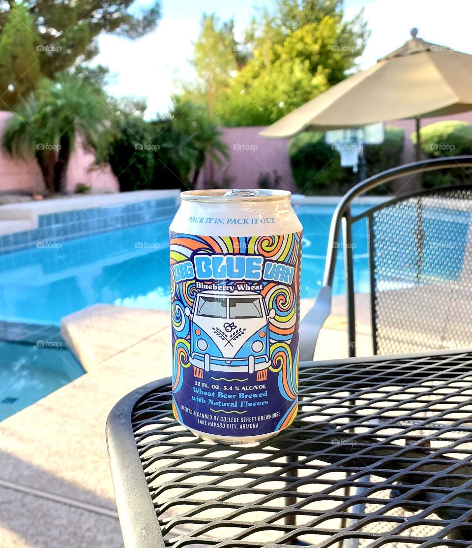 A cold beer refreshes on a hot summer day