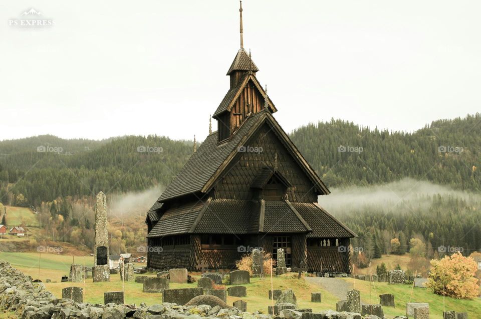 Eidsborg stave church in Norway.