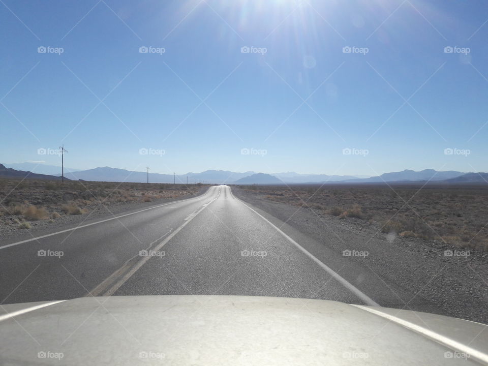 Sunlight on the road