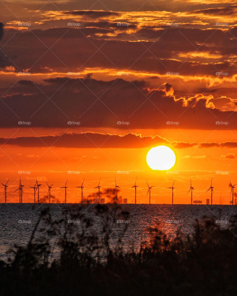 Sunset, Dawn, Sun, Sea, Sky