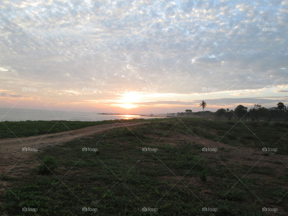 Sunrise over the sea