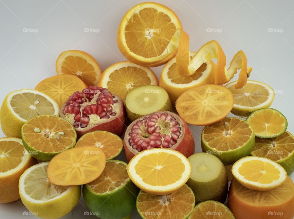 Delicious Vitamin C fruits background