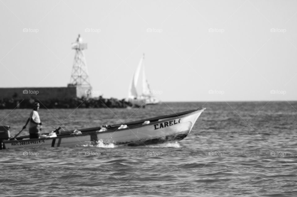 Mexican Port. Out on the water in Mexico