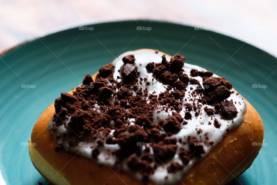 Mint Brownie Cream Filled Donut Saint Patrick’s Day Specialty Donut