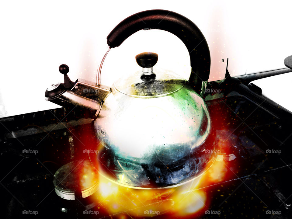 fire tea 70s kettle by emilie.reddall