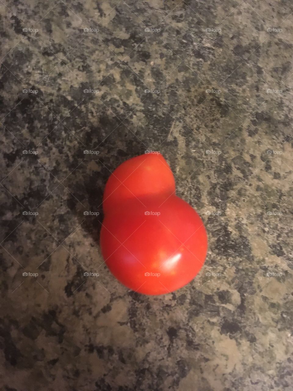 My little chick tomato. It wouldn’t stay on it’s side so you could really see it.