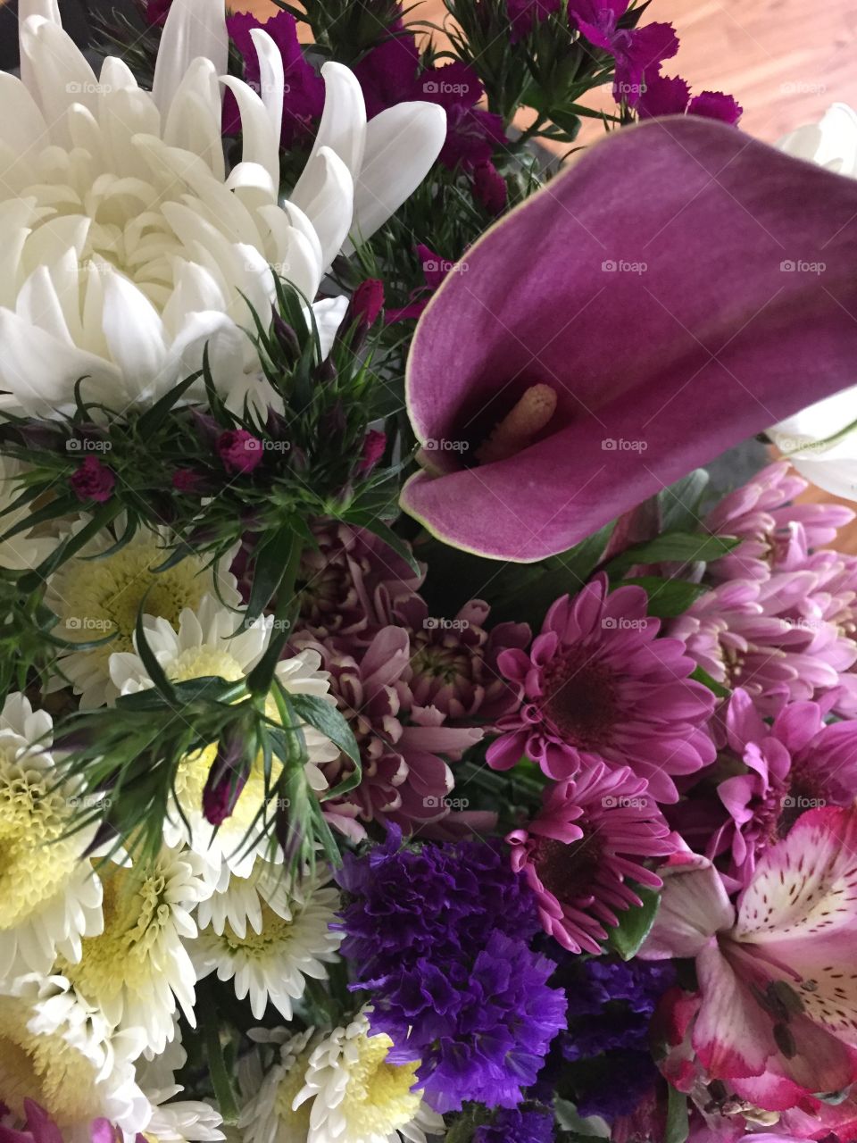 Surprise flowers
Cala lily and mums