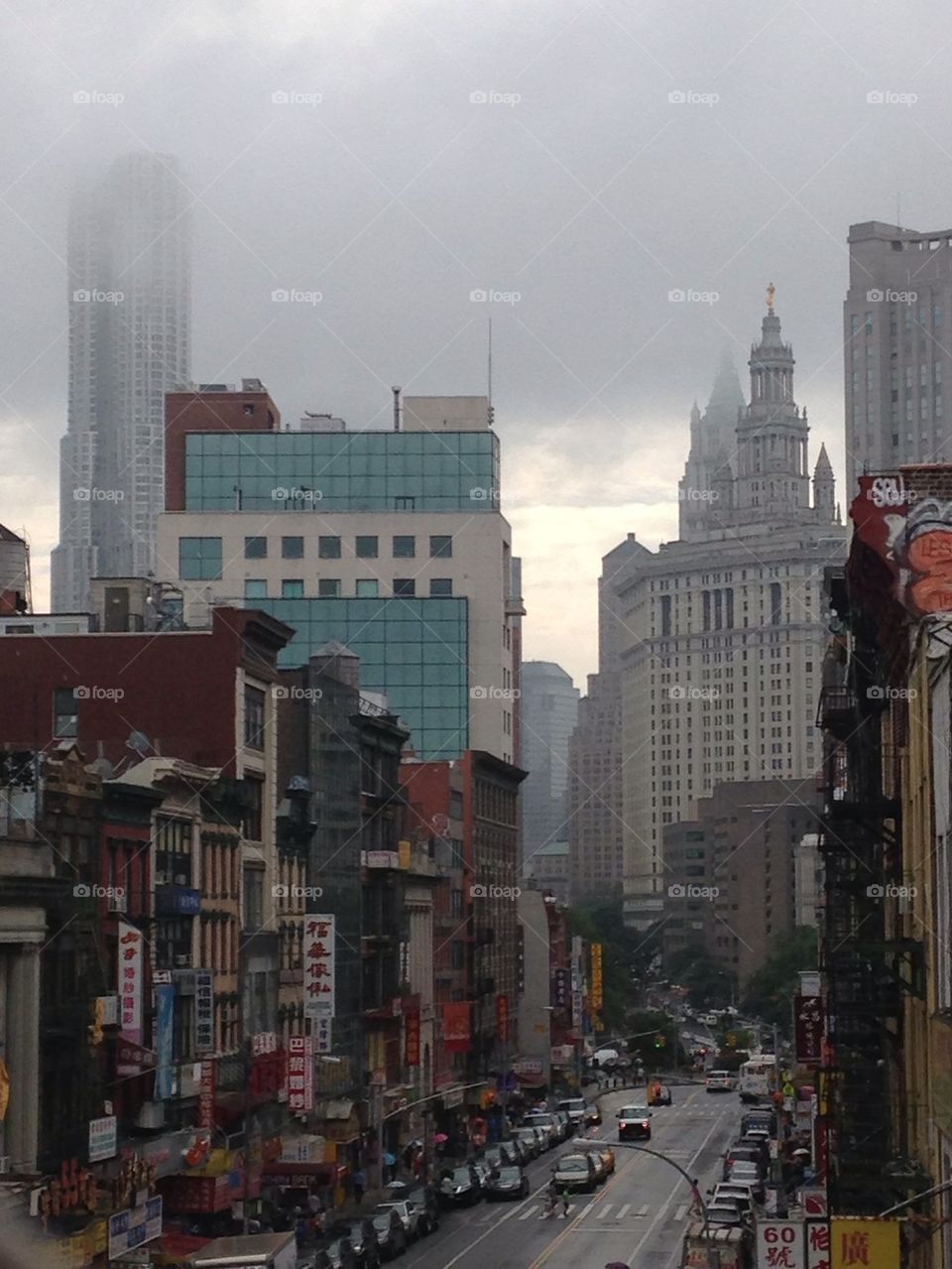 Looking at Chinatown from Manhattan Bridge