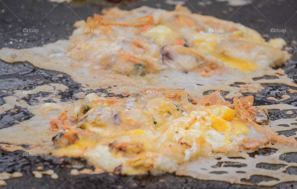 Delicious Thai street food Fried shellfish