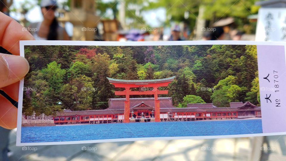 Ticket to the Itsukushima Shrine