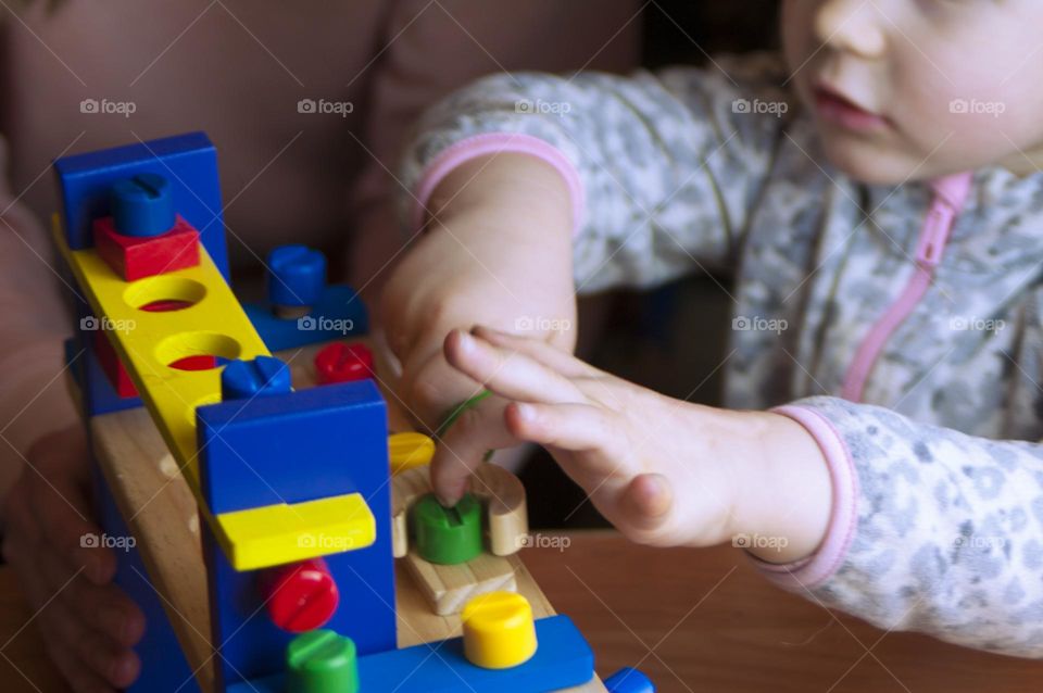 child playing constructor