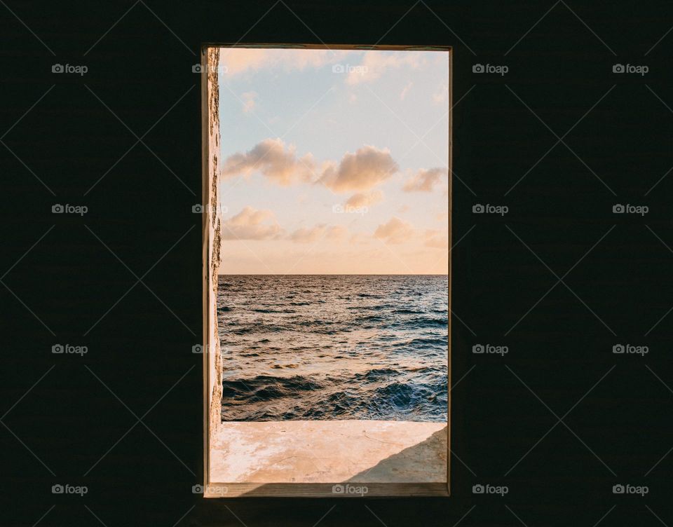 Sea window view