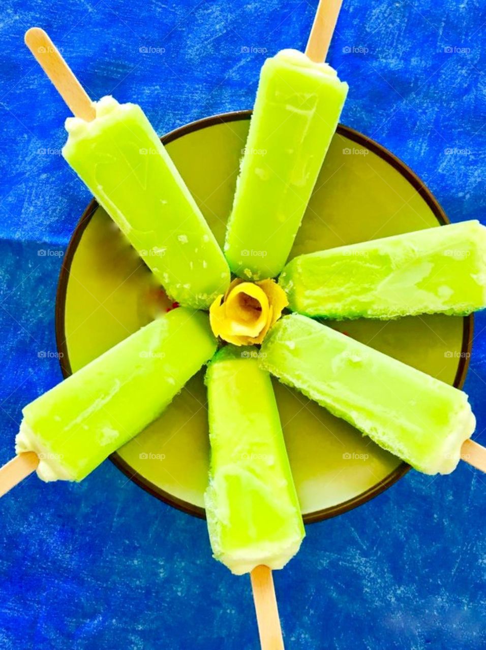 Green lemon Ice cream, Gelados de limão verde