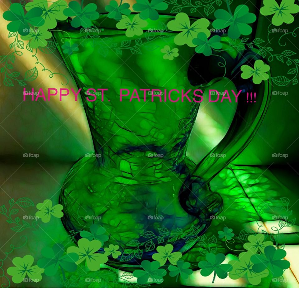 Happy St. Patrick’s Day -green greeting.