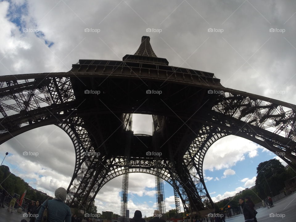 Paris, underneath the Bottom of the Eiffel tower