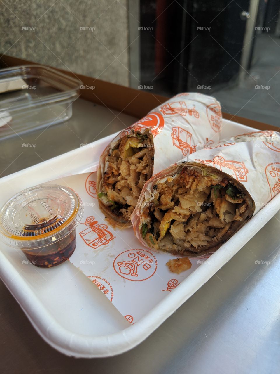 Mr. bing burrito in NYC, Chinese Crunchy wrap with duck and spices
