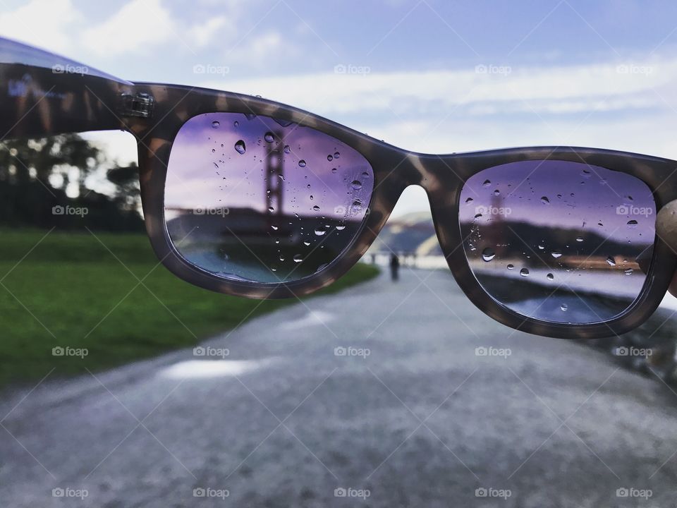 Golden Gate Bridge through lenses