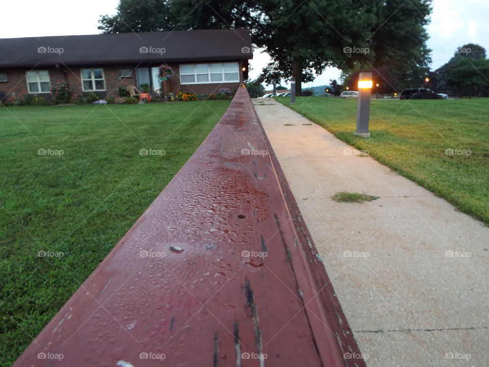 fence with dew on top