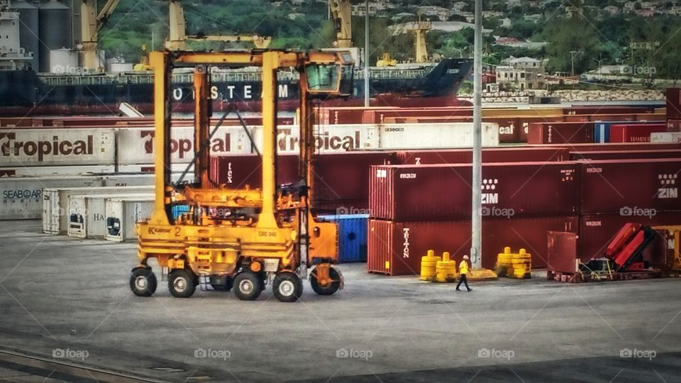 shipment containers.. Port Bridgetown Barbados