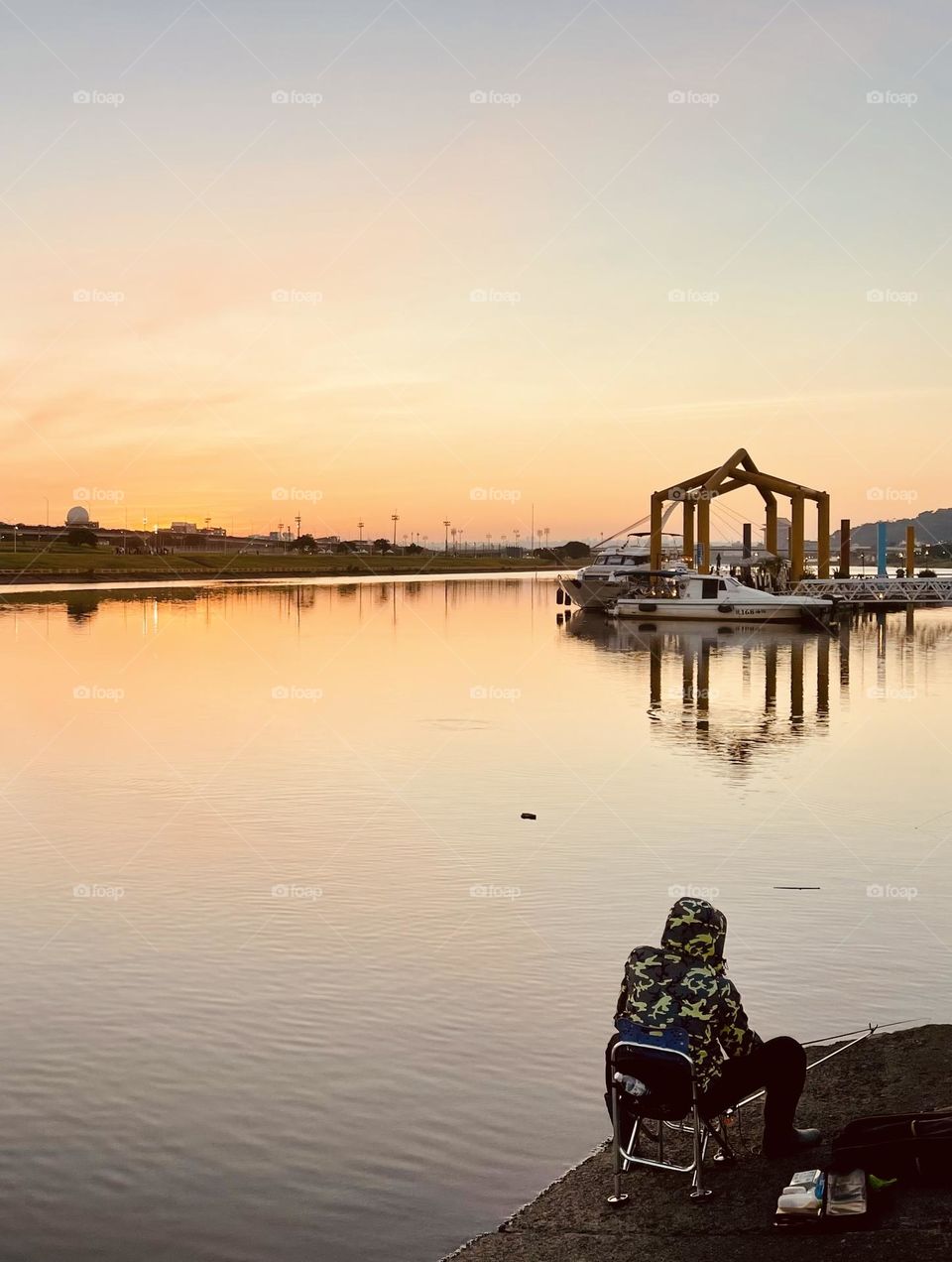 Fishing at the riverside