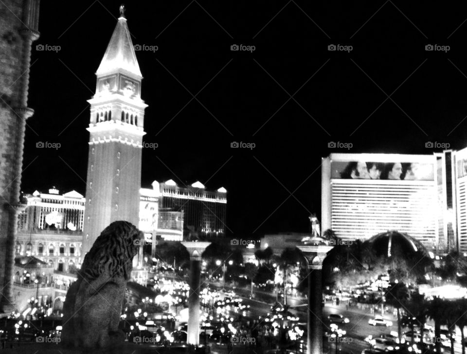 Vegas Noir. View from Tao Las Vegas