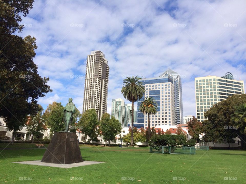 Pantoja Park with San Diego skyline