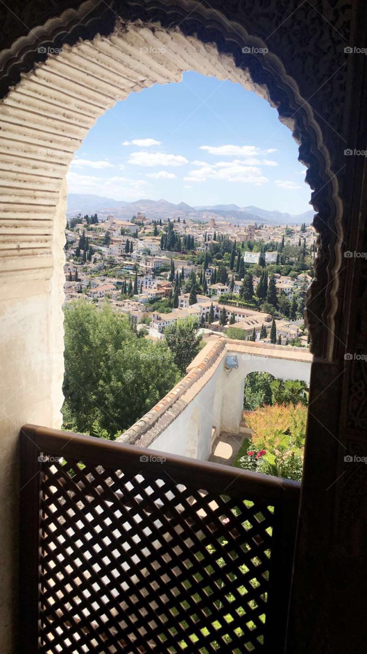 Great view at Granada from the alhambra castle / Granada- Spain