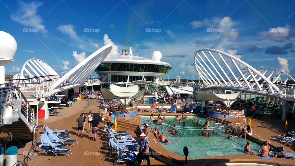Top deck Royal Caribbean cruise ship