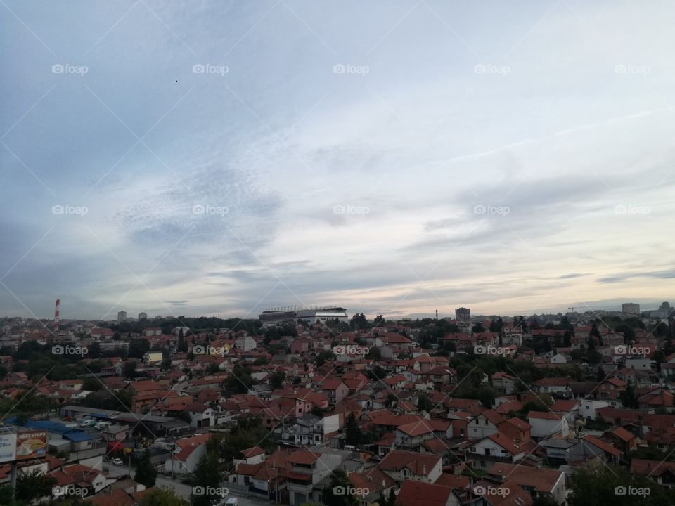 Sky seen from the skyscraper