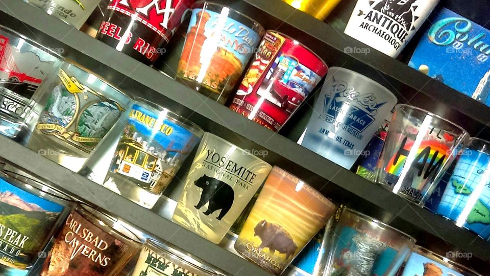 Travel adventures souvenirs - collectible shot glasses