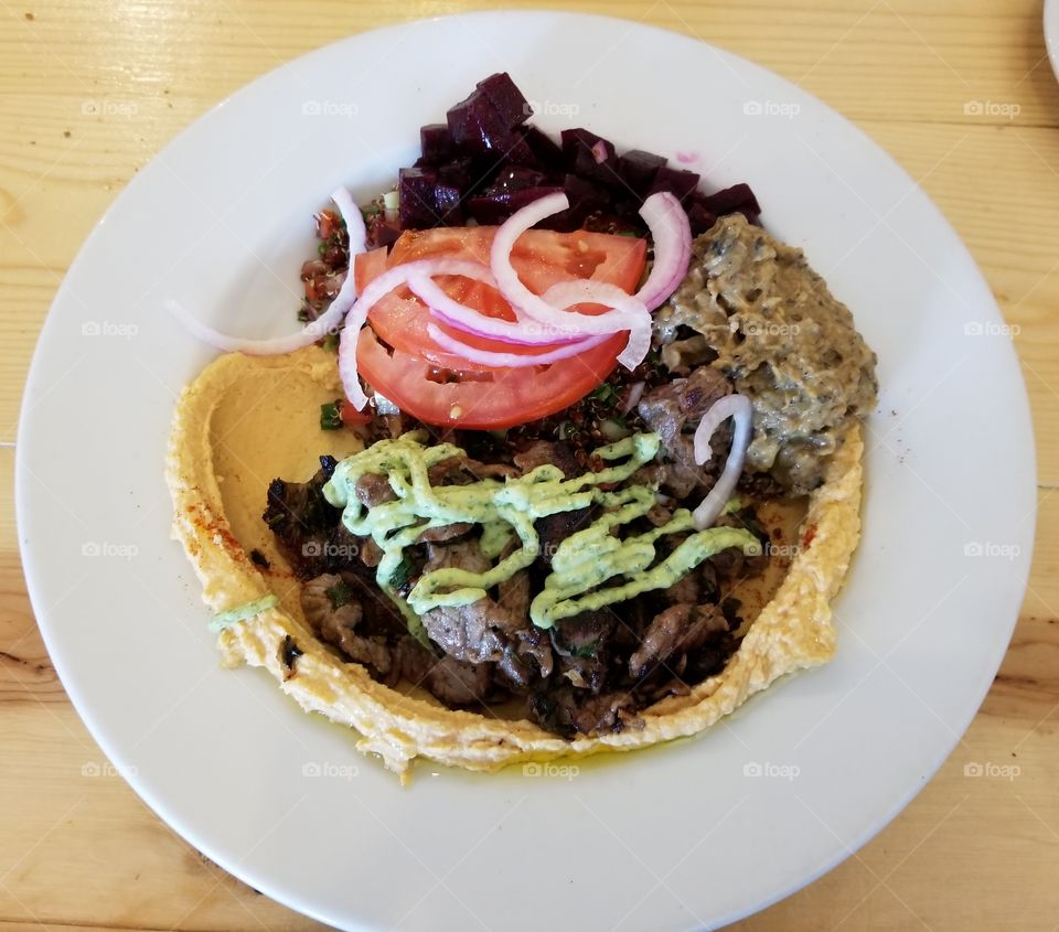 Artistically Crafted Mediterranean Food