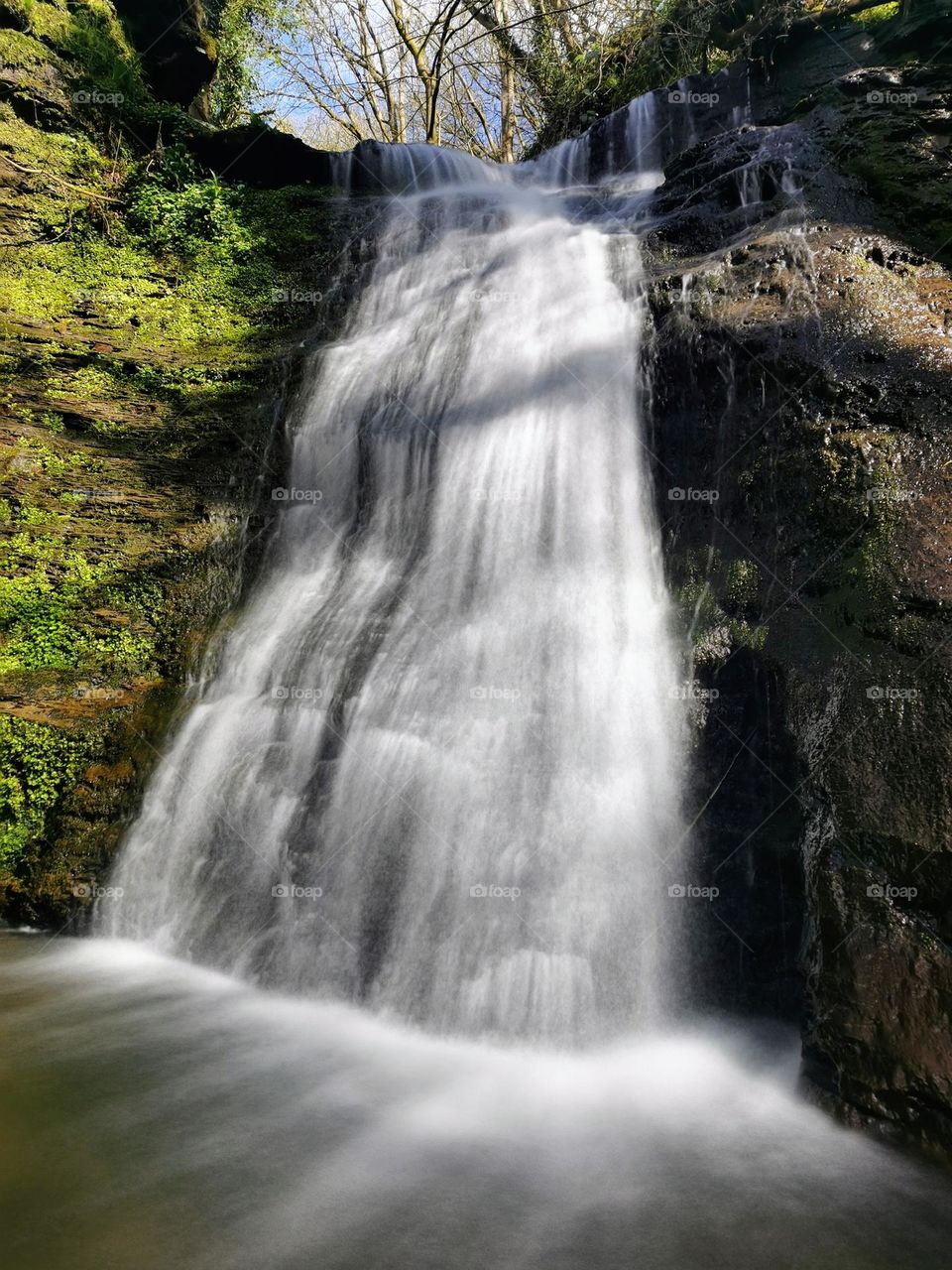 Waterfall slow shutter speed