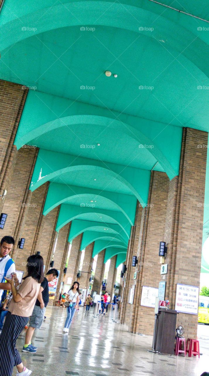 special bus station roof. multilevel and dynamic.
