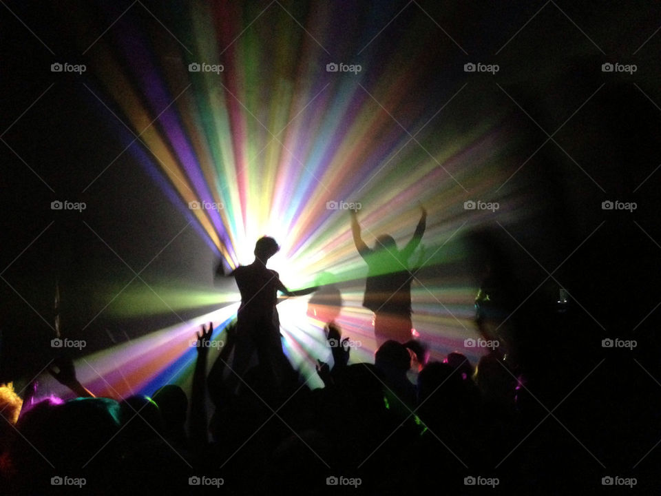 Live concert with laser show