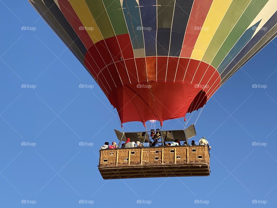 The flying balloons in Luxor, Egypt 