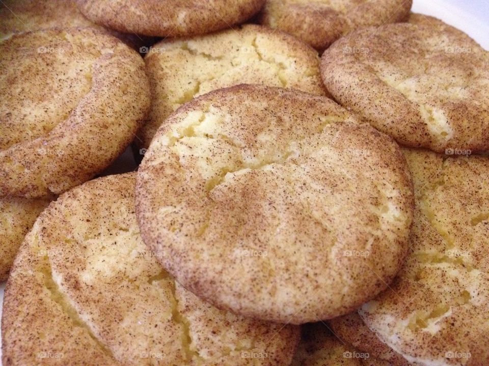 Close up snicker doodle cookies