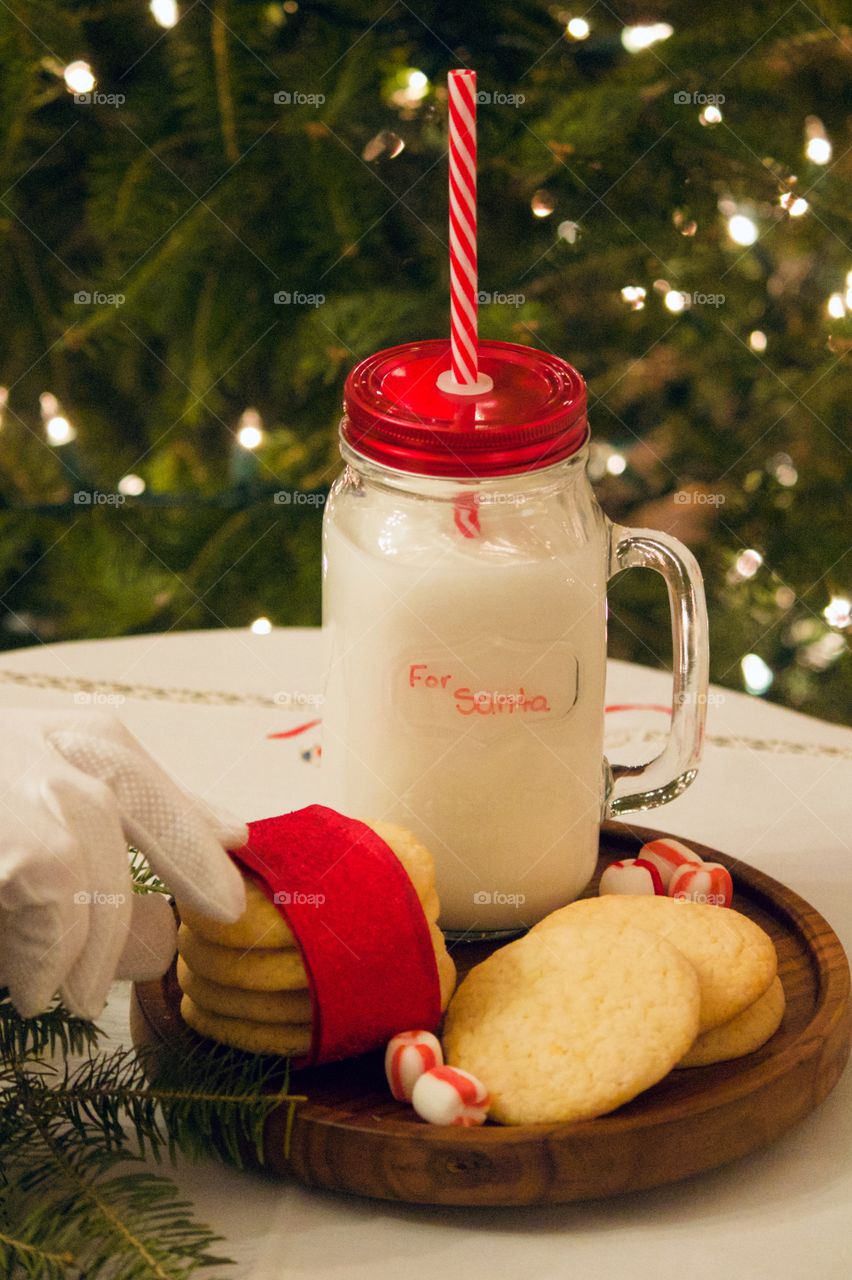 Christmas cookies and milk for Santa 