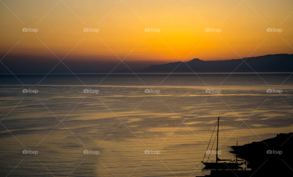 Sunset, Crete, Elounda bay