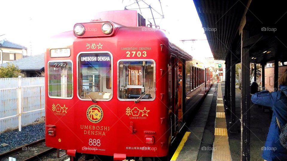 Red Train at the Station