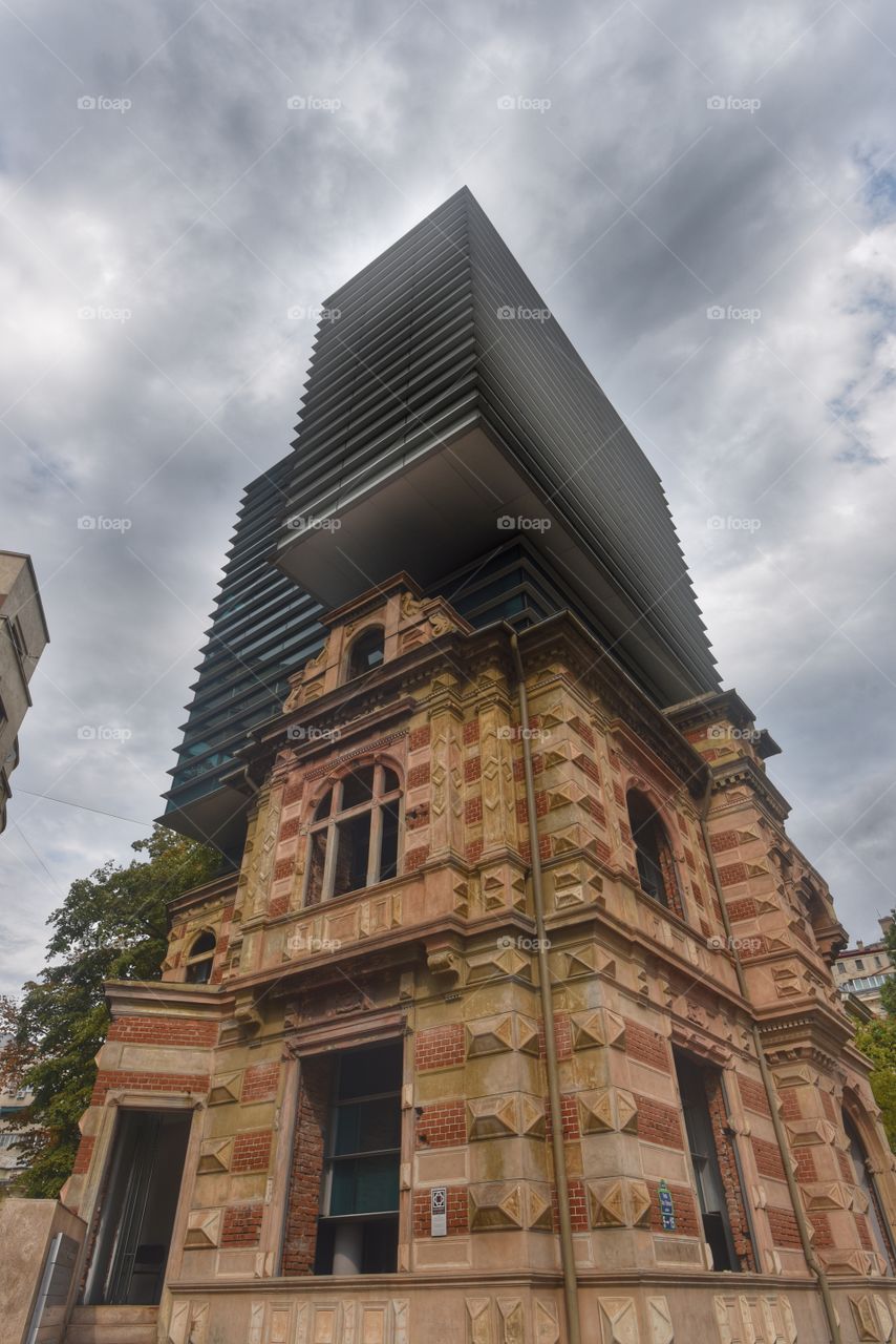 Unique building in Bucharest, Romania