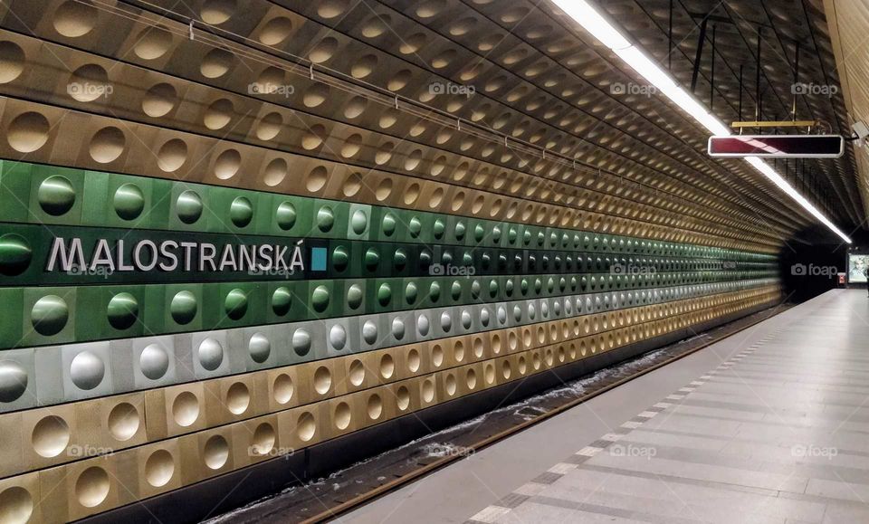 From A to B. Metro station in Prague