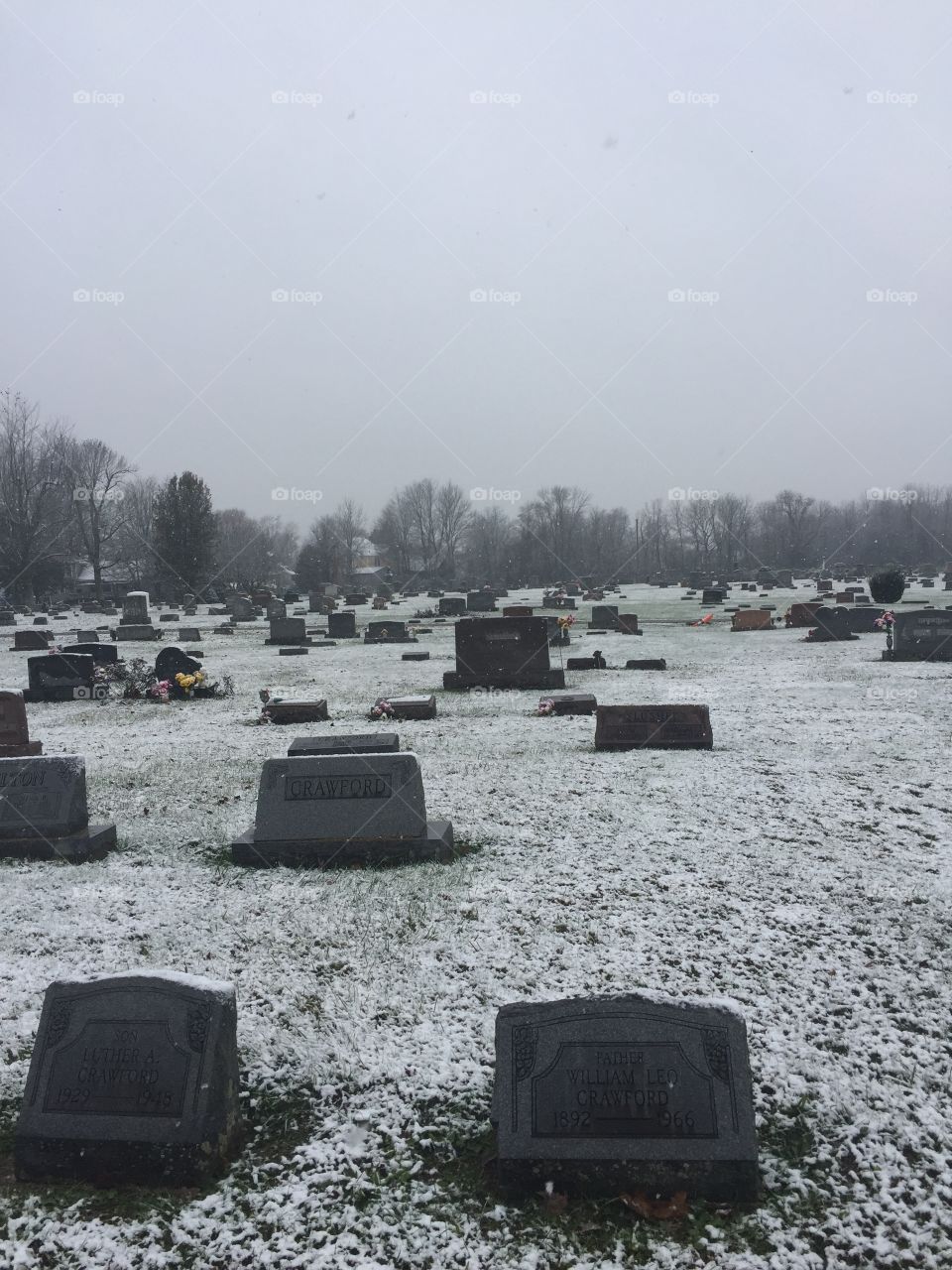 Graves in winter