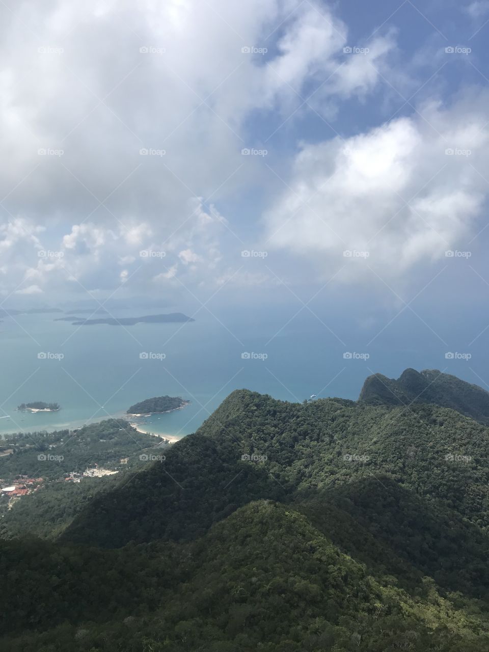 Top view for part of langkawi island in malaysia