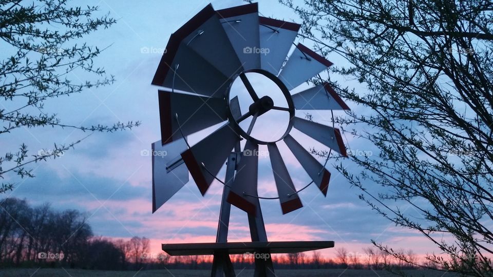 Windmill In The Sunset