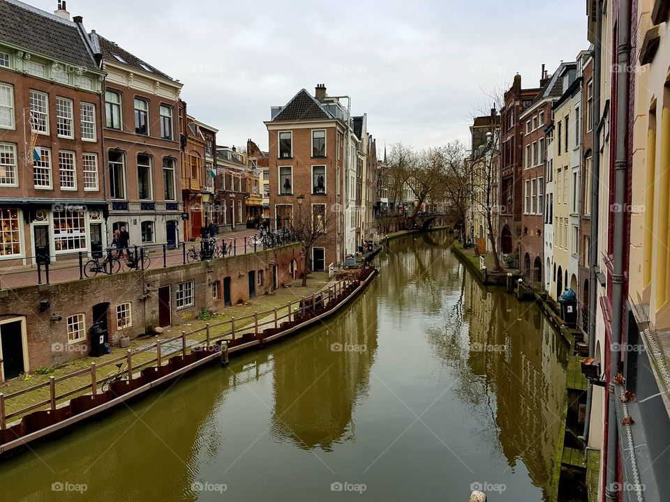 Canal, Architecture, No Person, Water, House